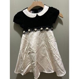 Vintage Jenny Annie Dots Velvet Satin Dress